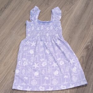 Wonder Nation Lavender Dress with White Sea Patterns Size XS 4/5